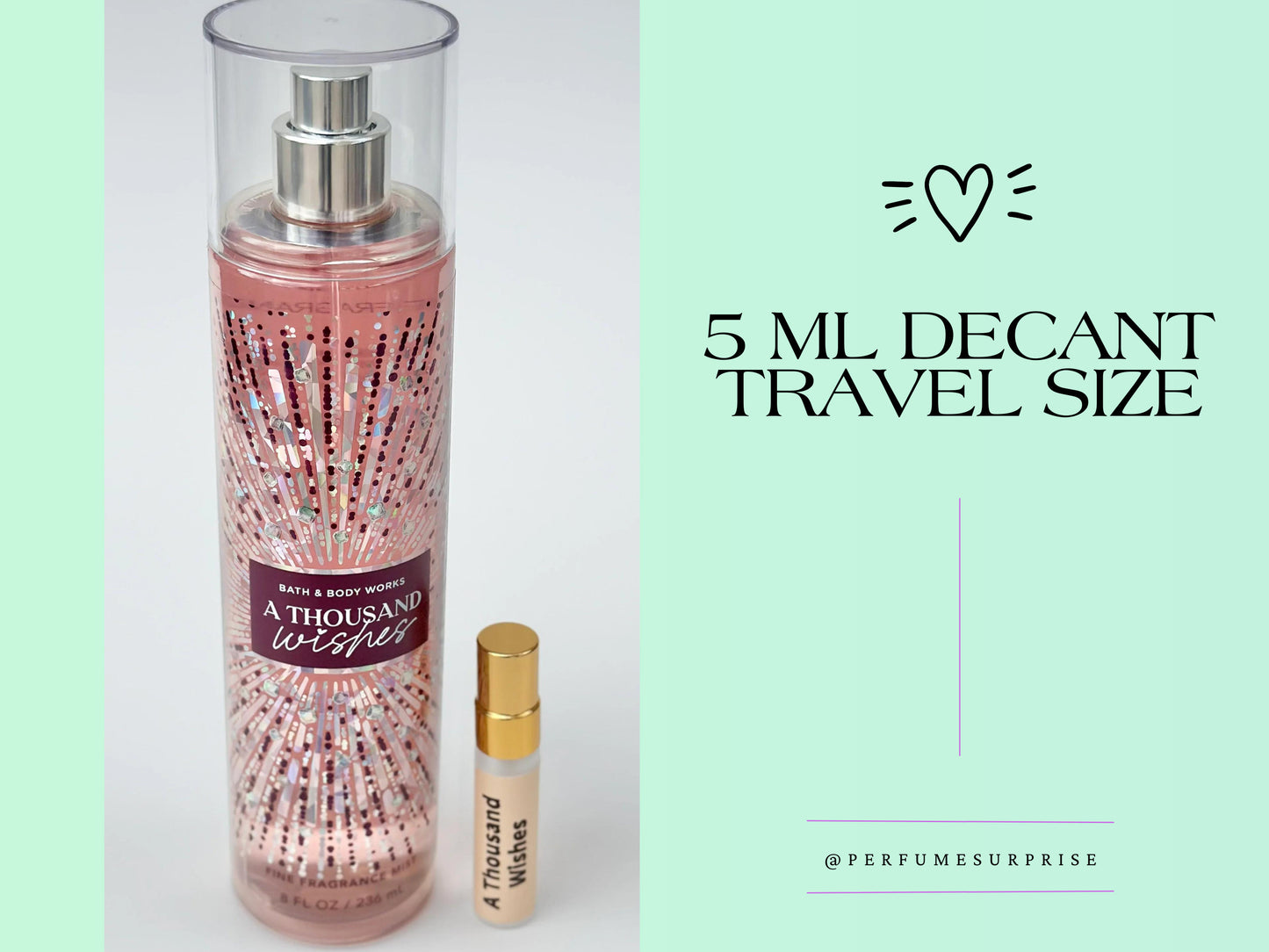 5ML SAMPLE SIZE A Thousand Wishes Fine Fragrance Mist | Bath and Body Works